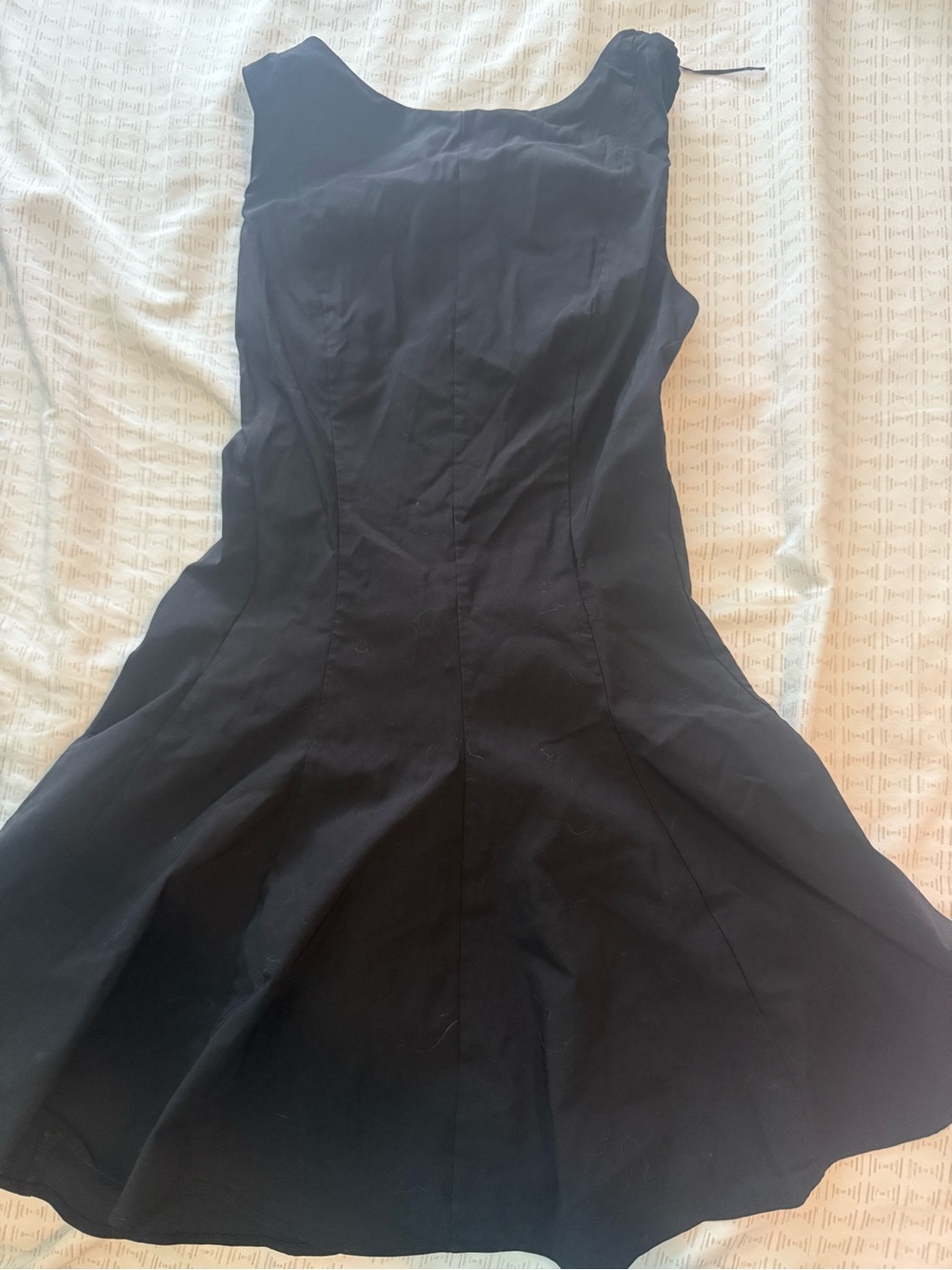 Bershka Black Sleeveless Fit-and-Flare Mini Dress